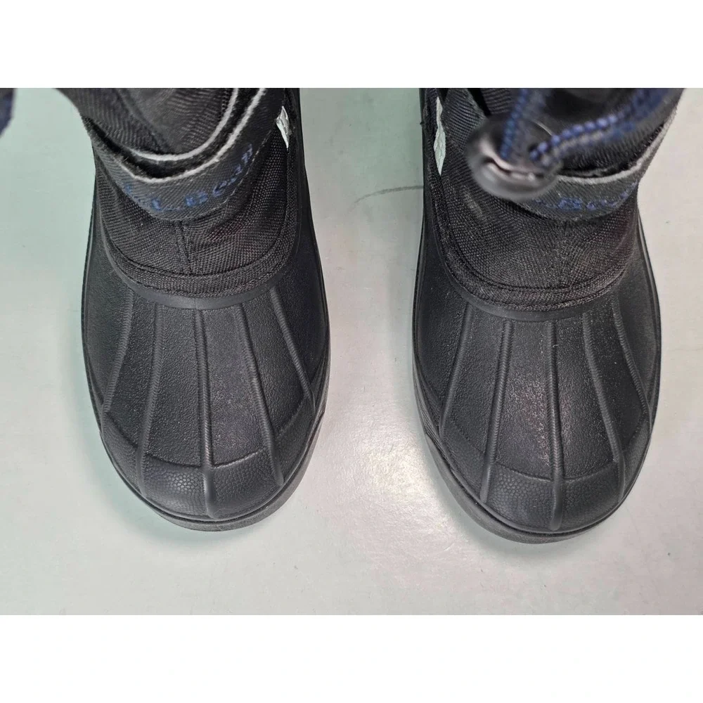 LL‎ Bean Northwoods Kids Winter Snow Boots Size 12 Navy Blue Black Boys Shoes